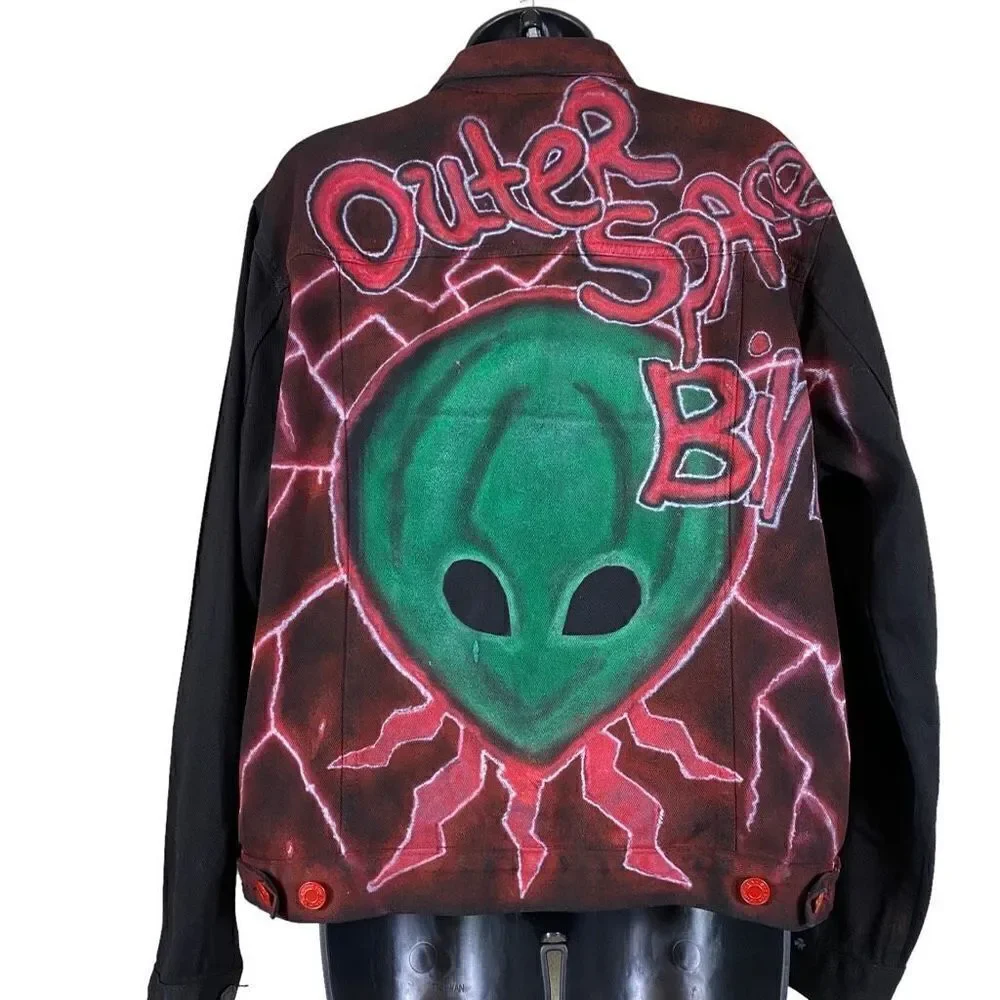 PacSun Custom Graphic Jean Jacket